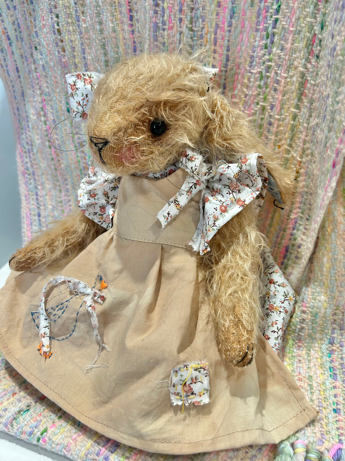 Handmade Mohair Artist Bear Hare 28cm Collectable Keepsake heirloom OOAK