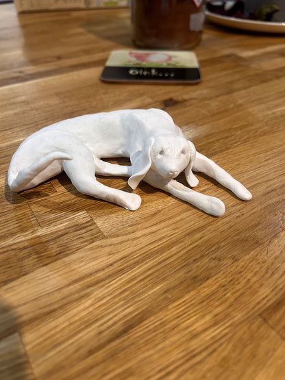 Polymer Clay Dog Sculpture - Handcrafted  Dog - Original Art