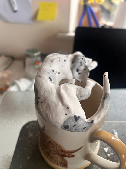 Polymer Clay Dog Sculpture - Handcrafted  Dog - Original Art