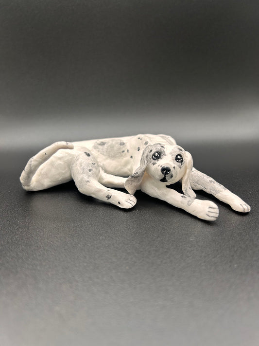 Polymer Clay Dog Sculpture - Handcrafted  Dog - Original Art