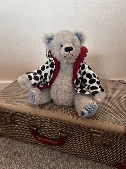 Aran  - Handmade Grey Alpaca Artist Bear 30cm