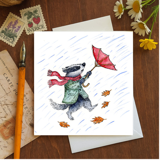 Windy days greeting card
