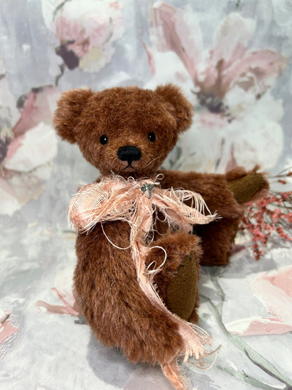 Handmade alpaca Artist Bear 20cm Collectable Keepsake heirloom OOAK