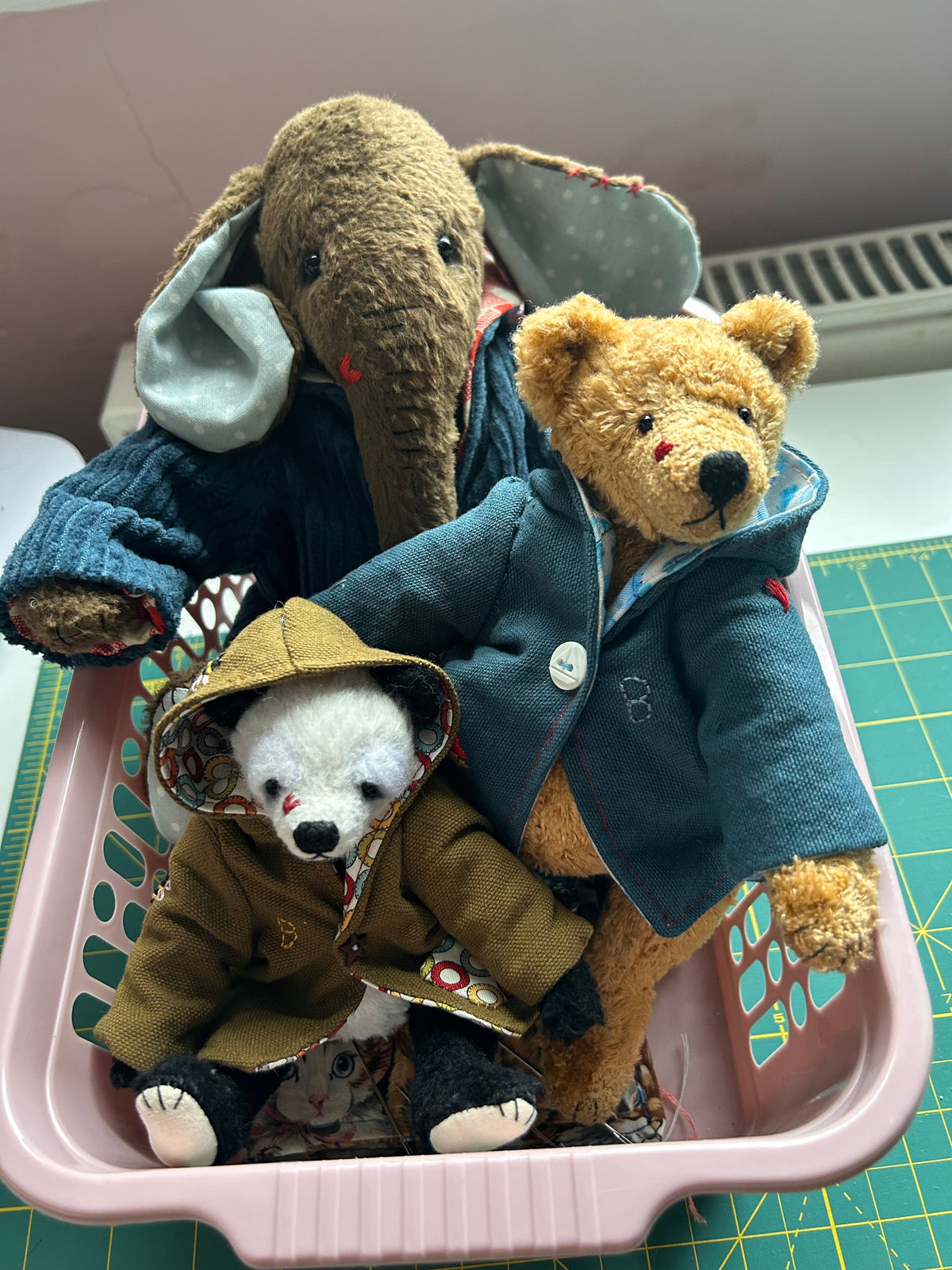 Henri - Handmade Brown Mohair Artist Bear / Elephant  30cm