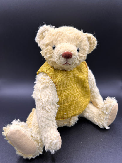 Handmade lemon Mohair Artist Bear 21cm one of a kind OOAK