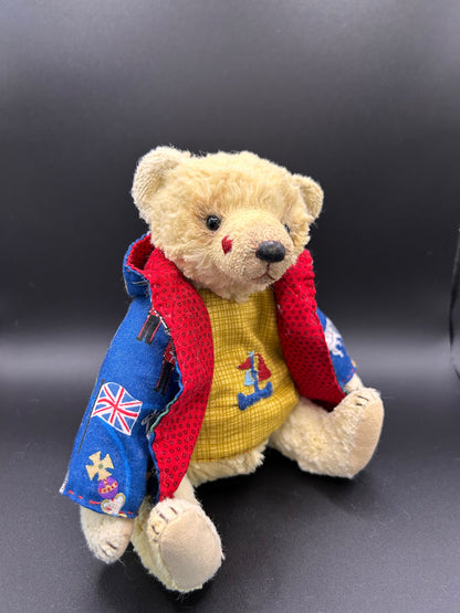 Handmade lemon Mohair Artist Bear 21cm one of a kind OOAK