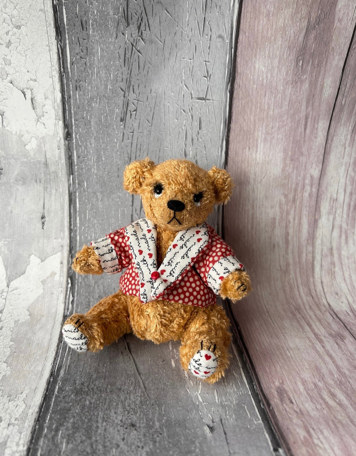 Stanley - Handmade Gold Mohair Artist Bear 13cm