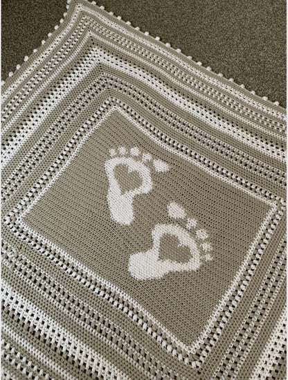Baby Blanket Crochet Pattern - PDF Digital Download