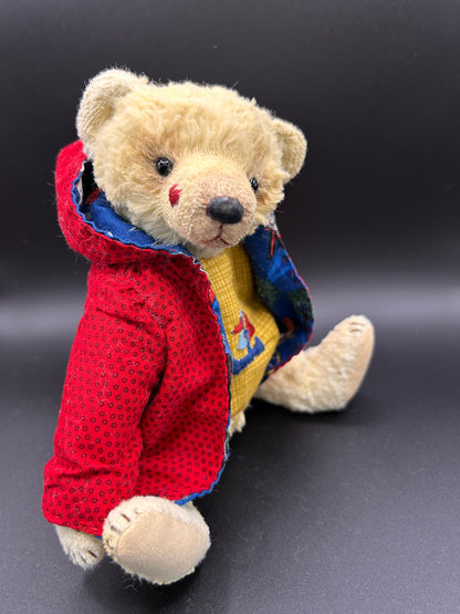 Handmade lemon Mohair Artist Bear 21cm one of a kind OOAK