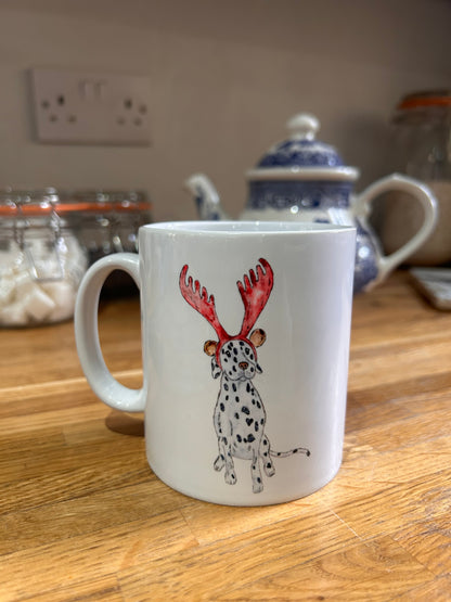 Christmas Watercolour Ceramic Mug - 10oz