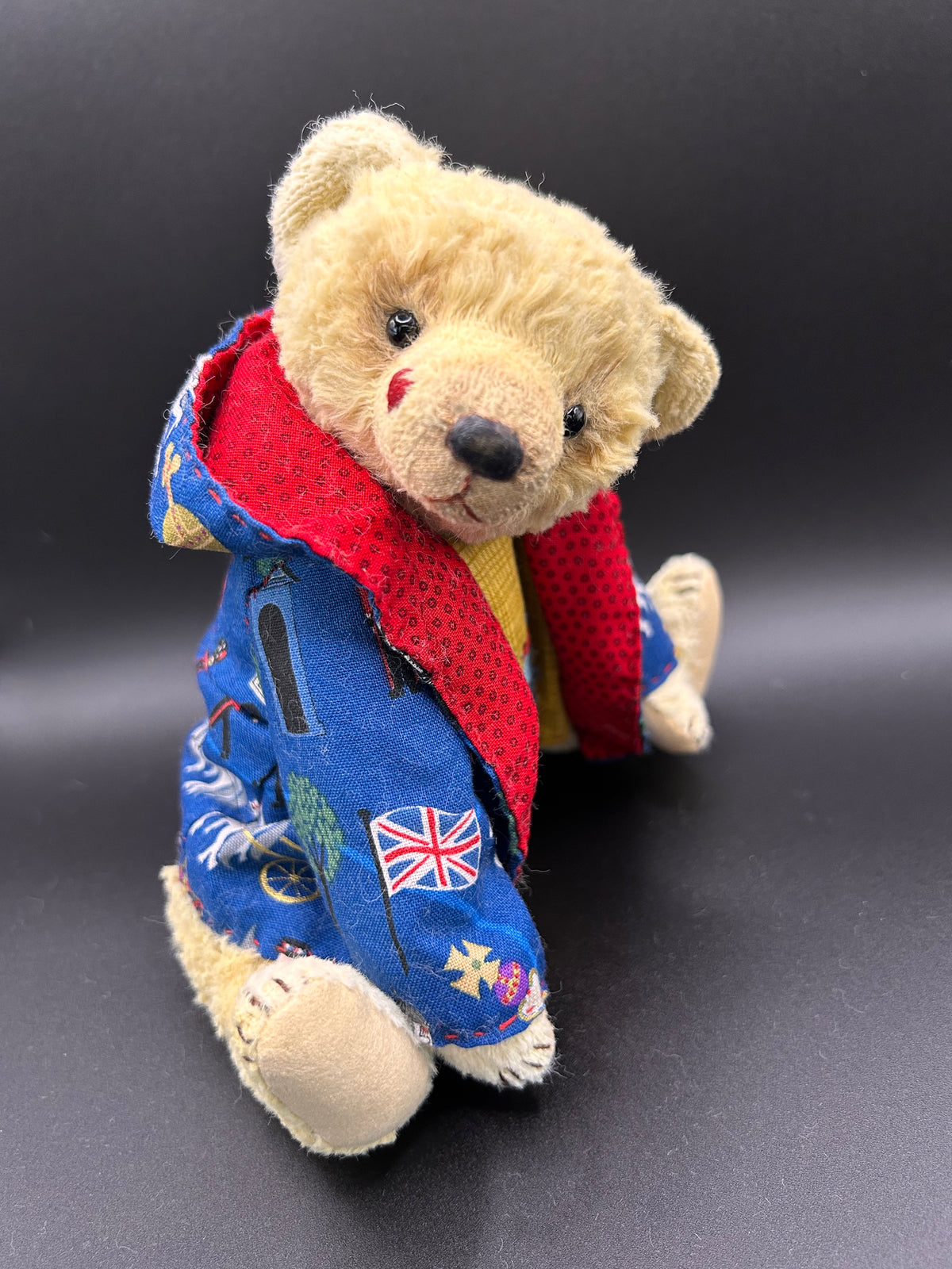 Handmade lemon Mohair Artist Bear 21cm one of a kind OOAK