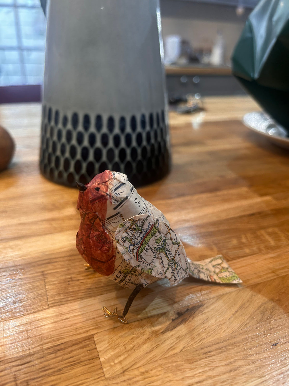 Handmade Made to Order Spun Cotton Ornament Robin